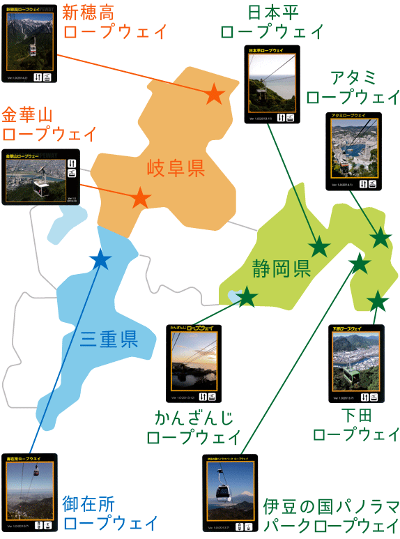 対象のロープウェイ事業所